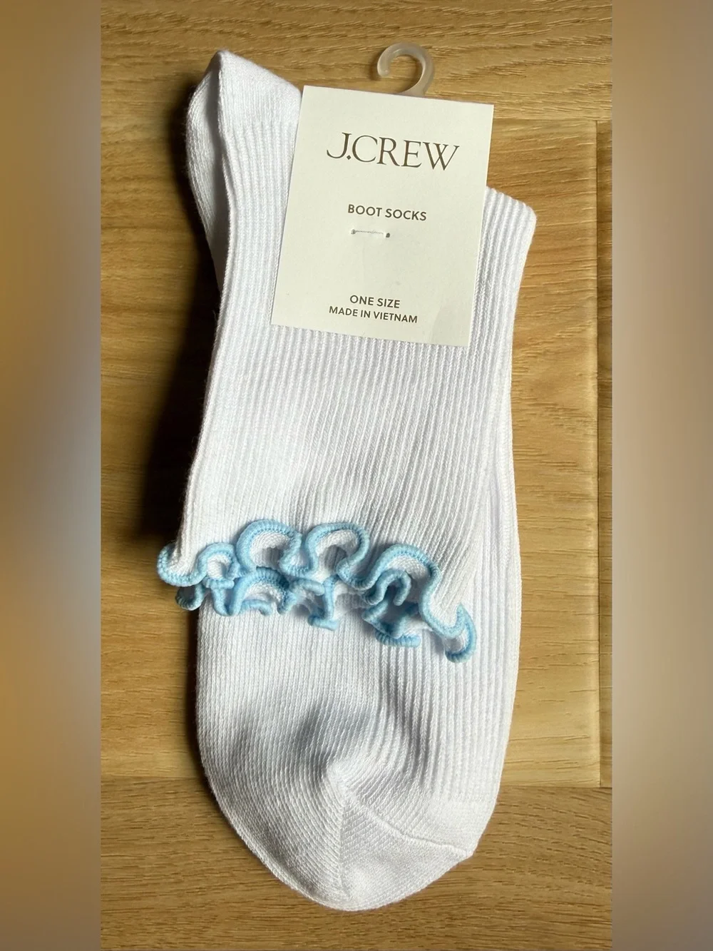 J. Crew Women’s Ribbed ruffle boot socks - CV858  - One Size - NWT